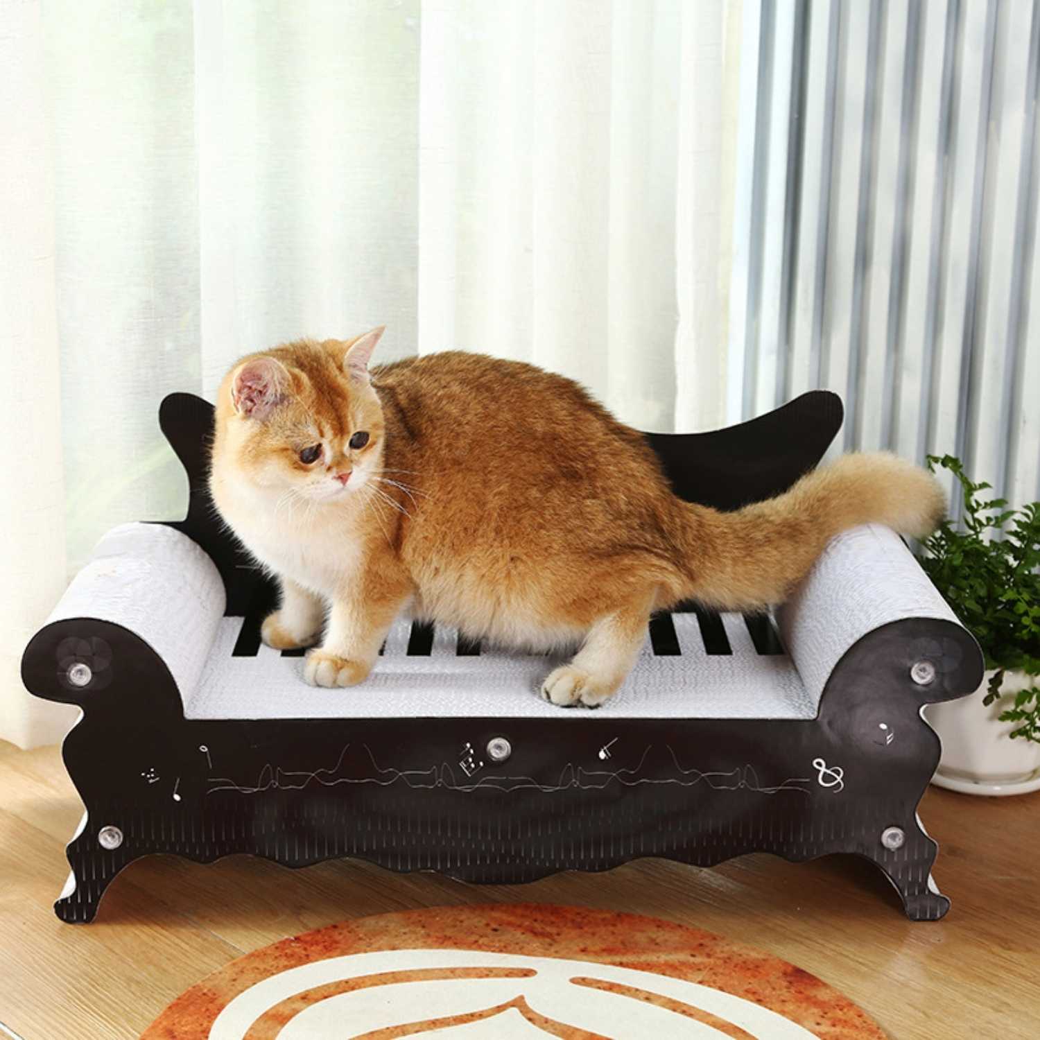 Krabplank Piano Luxe | Slijtvast Chaise Longue Speelbed Kat